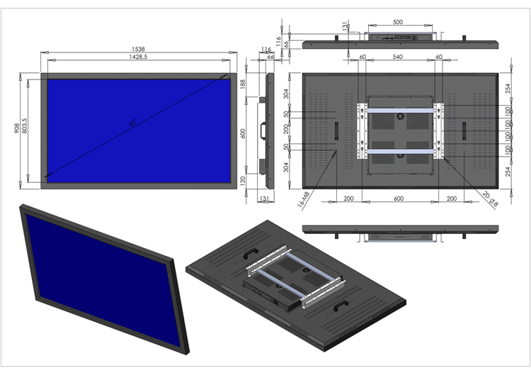 65寸液晶監視器尺寸圖